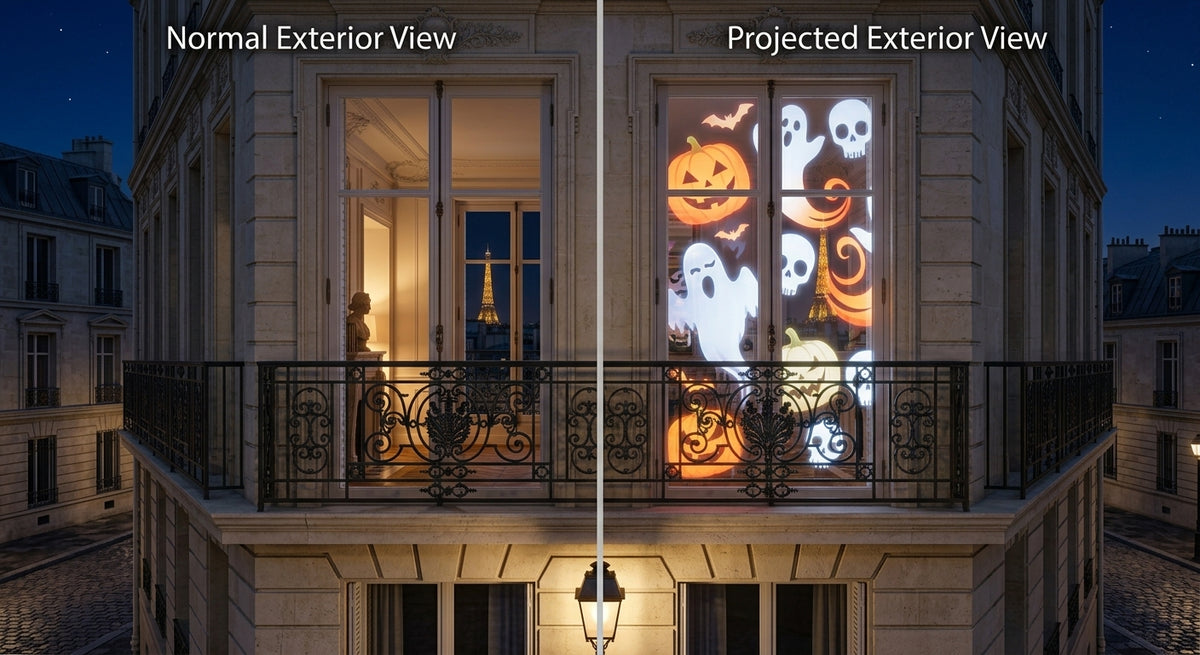 Projecteur Fantômes — Transforme ta fenêtre en maison hantée